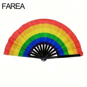 FAREA Abanicos Plegables de Bambú Personalizados Grandes con Luz Neón, Sensibles a Luz UV, con 12 Estilos y Técnicas de Pintura DIY - Product Image 5