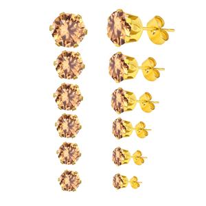 Boucles d'oreilles tendance en acier inoxydable avec strass brillants et colorés, bijoux mignons à prix de gros, boucles d'oreilles à vis pour bébé - Product Image 1