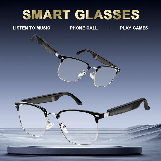 Smart Audio Glasses,  Call, Driving, Cycling, Comfortable Lenses, Flat Sunglasses, Ai