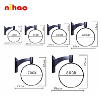 NIHAO Factory Direct, boîte lumineuse rotative à 360 degrés, panneau publicitaire rond suspendu pour extérieur
