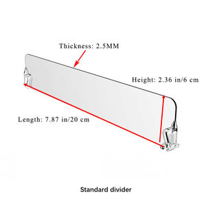 10 pièces par ensemble fil au détail pharmacie acrylique plastique réglable étagère à livres Separador chambre au détail étagère diviseur - Product Image 3