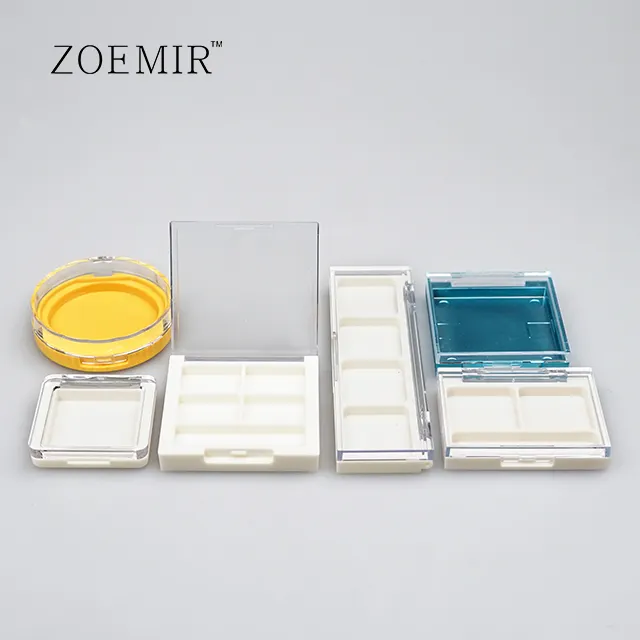 Hochpigmentierte Lidschatten-Palette durchsichtiger Highlighter-Rotter kompakter Behälter Kunststoff-Set-Hülle für Kosmetikkit Sahnebox