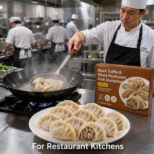 Dumplings au <span class=keywords><strong>porc</strong></span> et aux champignons truffes noires surgelés 240g, préparés, en sac <span class=keywords><strong>de</strong></span> 12 unités pour la vente en gros - Product Image 6