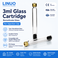 Cartouches stérilisées LINUO 3 ml, emballage pharmaceutique, cartouche pour stylo injecteur personnalisée et système de fermeture fiable