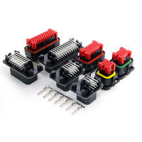Conector ECU Jiefond 776262-1 para Automoción, Carcasa de Nylon, IP67, DC 12V 12A, Enchufe PCB de 14 Pines