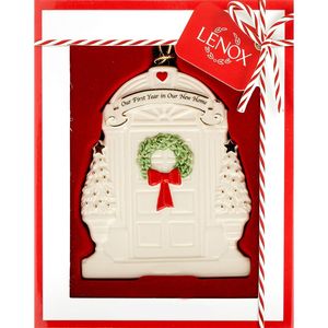 Ornement de Noël en résine pour porte, « Notre première année dans notre nouvelle maison », décoration festive à suspendre - Product Image 5