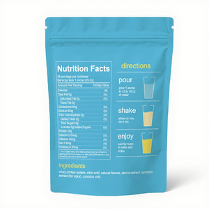 Poudre <span class=keywords><strong>de</strong></span> Protéine <span class=keywords><strong>de</strong></span> Lactosérum au Citron en Gros, 20G <span class=keywords><strong>de</strong></span> Protéines, Prix Usine, Haute Qualité, Croissance Musculaire pour Adultes - Product Image 5