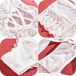 Culottes en dentelle <span class=keywords><strong>sexy</strong></span> grande taille pour femmes, vente en gros, directement de l'usine, logo personnalisé, OEM, slips croisés, <span class=keywords><strong>lingerie</strong></span> à faible MOQ - Product Image 3