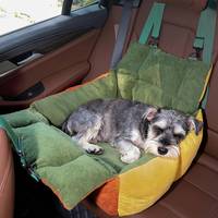 Sac de transport 2 en 1 pour animaux de compagnie, lit de voyage portable pour chien, coussin de siège avant pour petits chiens et chats, voyages en plein air