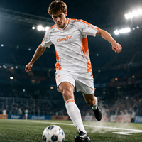 Maillot de football personnalisé futuriste réfléchissant argenté