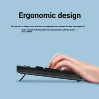 Ensemble clavier et souris ergonomiques filaires MK120, taille standard (104 touches), USB Plug & Play, suivi 1000 DPI, noir, pour bureau et domicile