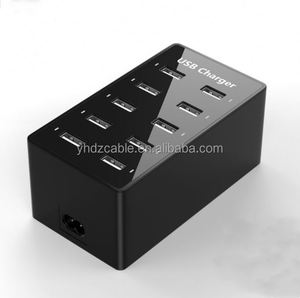 10-Port <b>USB</b> 5V/2.4A Fast Charging Desktop & Travel Charger for Mobile Phones & Earphones Universal EU/US/UK <b>Sockets</b> - Product Image 3