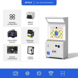 Cabina de Fotos Giratoria de 360 Grados, Cabina de Video Automática para Selfies en Ángulo Alto con Fondo y Cubierta para Eventos - Product Image 3
