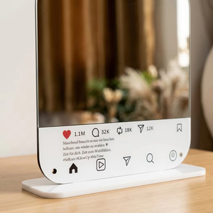 <span class=keywords><strong>Miroir</strong></span> LED moderne personnalisé en acrylique, style réseaux sociaux, avec rétroéclairage et interrupteur tactile pour salon et salle de sport - Product Image 6