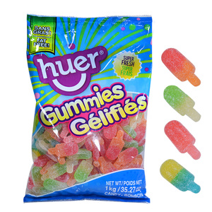 Vendita diretta in fabbrica Amos zucchero ricoperto di zucchero croccante acido frutta sapore caramelle morbide caramelle gommose 1Kg - Product Image 6