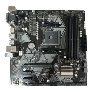 เมนบอร์ดเกม B450M-A AM4 M-ATX เมนบอร์ดมือสองพร้อมออร่า RGB ซิงค์ DDR4แรม