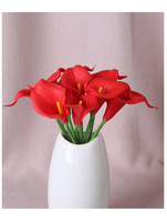 Künstliche Blumen PU Einzelner Calla-Lilien-Blumenstiel Blumen-Centerpiece Bouquet für Hochzeit Party Heimdekoration & Fotobox