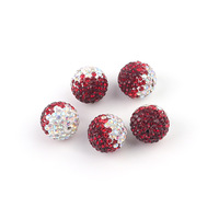 Haute qualité 16mm dégradé couleur polymère argile strass perle pour collier à faire soi-même Bracelet accessoires céramique argile porcelaine perles