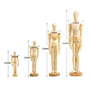 Nouveau mannequin de dessin artistique personnalisé en bois, marionnette à doigts flexible, mannequin de croquis humain - Product Image 2