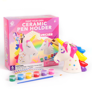Ensemble de <span class=keywords><strong>peinture</strong></span> pour enfants, porte-stylo en <span class=keywords><strong>céramique</strong></span> de licorne, artisanat créatif, outil de bricolage, offre spéciale, - Product Image 3