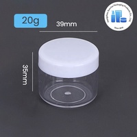 Pots cosmétiques vides 20g en PS avec bouchon à vis, vente en gros, emballage pour crème de soin, commande en gros