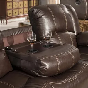 Sofa sudut kulit asli bentuk U mewah kualitas terbaik untuk furnitur rumah