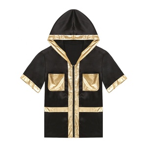 Hauts de <span class=keywords><strong>boxe</strong></span> pour hommes Manteau de <span class=keywords><strong>boxe</strong></span> ample à capuche à manches courtes <span class=keywords><strong>Veste</strong></span> de <span class=keywords><strong>boxe</strong></span> pour compétition de lutte Jeux de jogging - Product Image 3