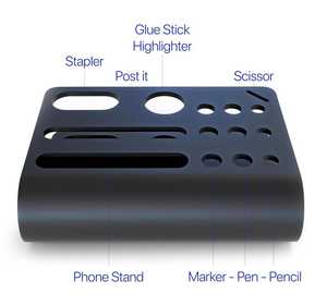 Porte-stylos, porte-crayons, agrafeuse, ciseaux, rangement pour le bureau et la maison, organisateur de bureau multifonctionnel avec support pour téléphone - Product Image 3