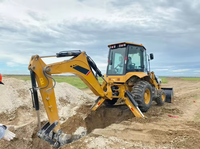 74 Gross Power Backhoe Loader Excavator Loader Terintegrasi Tugas Berat Daya Tahan Lama Harga Terjangkau Mesin Konstruksi