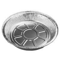 Barquettes rondes jetables en aluminium de qualité alimentaire pour pizza, 7/8/9 pouces, avec couvercles en papier recyclables