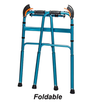 Déambulateur pliant léger en aluminium pour l'assistance à la marche et la montée d'escaliers, modèle standard