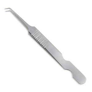Pince à épiler professionnelle d'extension de cils en acier inoxydable à 90 degrés pour les applications de cils - Product Image 1