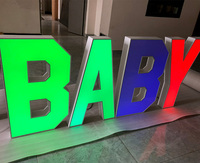 Grandes enseignes lumineuses LED personnalisées alimentées en courant continu pour la publicité, la décoration extérieure de la maison, la décoration de la place