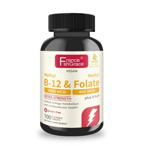 Fabricante de Suplementos en China, Suplemento de Metil B-12 Extra Fuerte, 100 Tabletas, Suplemento para el Metabolismo Energético Celular - Product Image 1