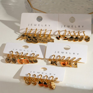 Pendientes de Moda Góticos al por Mayor, Chapados en Oro Fino de 14K y 18K, de Acero Inoxidable 316L con Rubí, para Halloween, para Mujeres y Hombres - Product Image 1