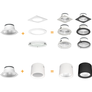 Holux 20W 6 <span class=keywords><strong>Pulgadas</strong></span> 3CCT LED Downlight IP64 IK06 2000lm CE CB ERP RoHS IES LDT Recorte de 145-155mm - Product Image 6