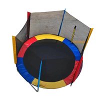 Trampolín Redondo de 8-16 Pies a Precio de Fábrica con Red Protectora Colorida para Uso en Interiores y Exteriores, para Diversión Infantil y Ejercicio en Gimnasio