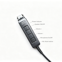 Câble adaptateur USB DA95 QD à déconnexion rapide avec contrôle du volume et du silence intégré, cordon de remplacement pour casque de centre d'appels