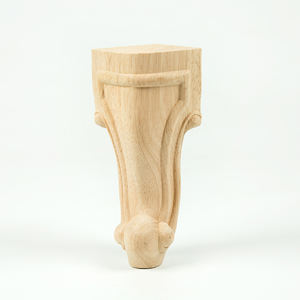 العتيقة يتوهم الخشب منحوتة طاولة أثاث كرسي قدم قدم الساقين - Product Image 2