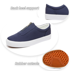 Chaussures basses classiques pour femmes avec logo personnalisé chaussures sans lacet en <span class=keywords><strong>toile</strong></span> <span class=keywords><strong>blanche</strong></span> baskets pour femmes nouveau style - Product Image 4