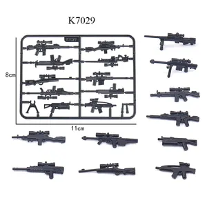 Juego de pistola WW2 para figuras de soldados, juguete de batalla del ejército, equipo del ejército, Kit de engranajes, piezas, accesorios, arma, bloques de construcción de batalla