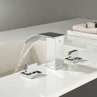 Robinetterie de lavabo moderne de luxe en laiton avec cartouche en céramique, mitigeurs eau chaude/froide pour lavabo de salle de bain