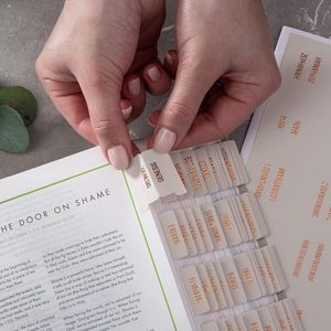 Marcadores de <span class=keywords><strong>Biblia</strong></span> Personalizados con Lámina Dorada, Resistentes al Agua, Etiquetas Adhesivas para Índice de <span class=keywords><strong>Biblia</strong></span>, Marcadores de Clasificación para Planificación Mensual - Product Image 4