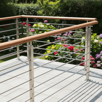 Rampe en verre et aluminium réglable moderne pour hôtels, escaliers, cours et terrasses, anti-rouille, résistante à l'eau, balustrade avec revêtement PVDF