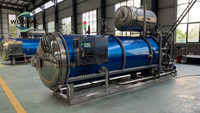 Autoclave horizontal simple en acier inoxydable de type retort pour la stérilisation des aliments et des boissons