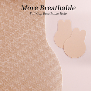 Copricapezzoli in Silicone Lavabili e Riutilizzabili a Forma di Orecchie di Coniglio, Nuovo Tessuto Delicato sulla Pelle per un Comfort di 6 Ore - Product Image 5