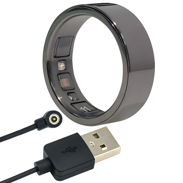R2 R3 Smart Ring With Charging Case Depth Waterproofing Ultra Strong High Chip 24 Hours Health Monitoring Ring