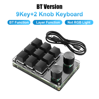 Keyboard 6 Tombol Keypad Kustom Nirkabel USB Mode Ganda Keyboard Makro Perangkat Keras yang Dapat Diprogram Pintasan Keyboard Dapat Diisi Ulang