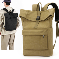 Tas Ransel Kanvas Berkualitas Tinggi Model Terbaru Kapasitas Besar untuk Kuliah dan Penggunaan Sehari-hari Grosir