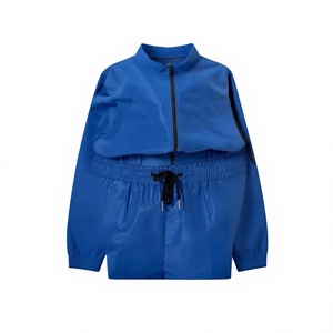Ensemble de survêtement rétro pour femme 2026 – Veste zippée colorblock rose, turquoise et jaune coupe-vent et pantalon large – Ensemble deux pièces coordonné - Product Image 3